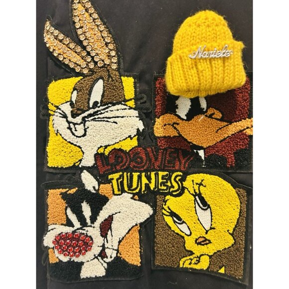 Looney Tunes Embroidered Beaded Black T-Shirt Men’s XXL Bugs Tweety Sylvester - Picture 1 of 11